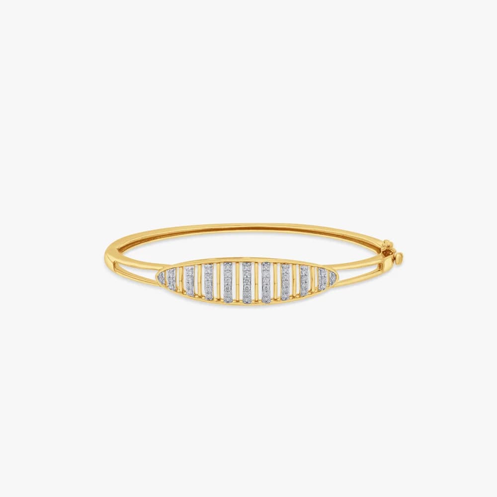 Dazzling Vertical Stripe Diamond Oval Bracelet — image 2