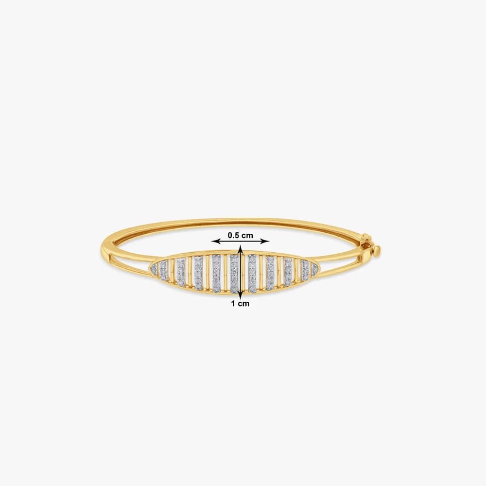 Dazzling Vertical Stripe Diamond Oval Bracelet — image 4