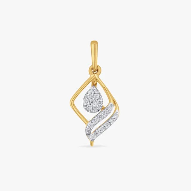 Glimmering Ripple Diamond Pendant